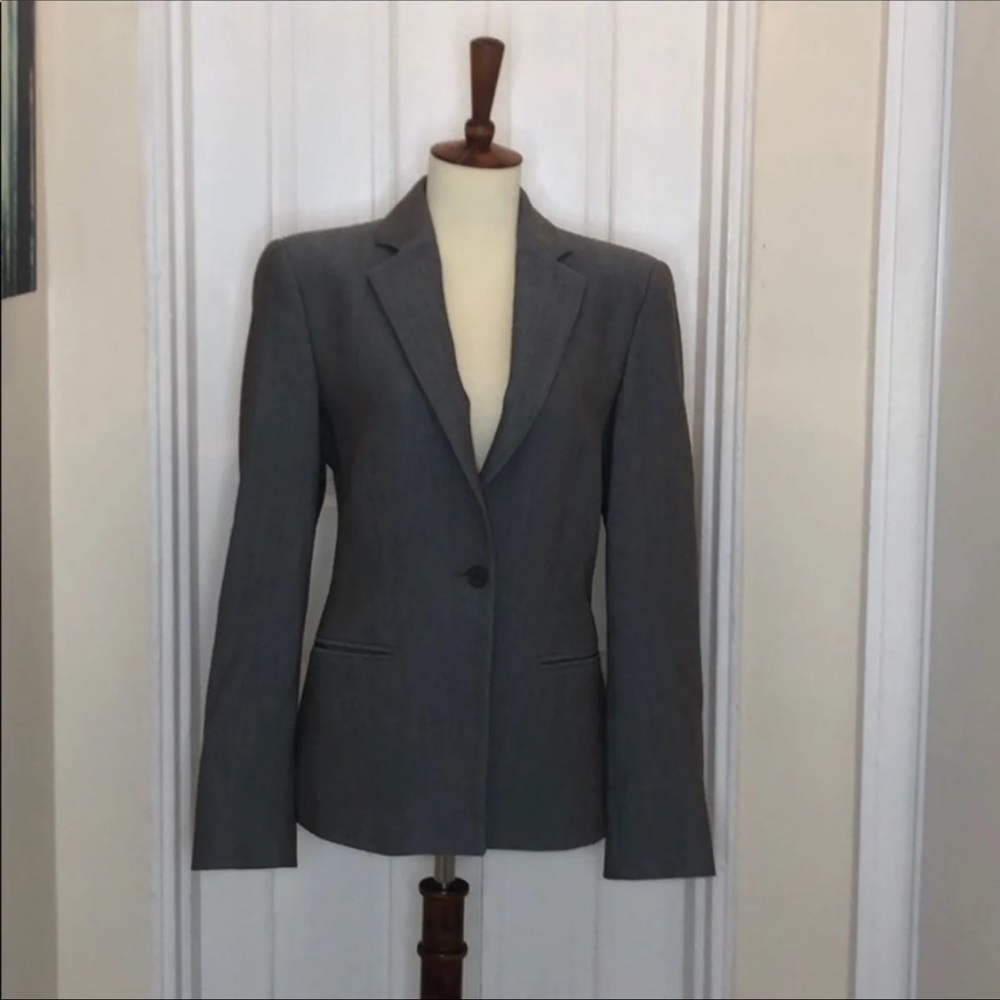 Emporio Armani Blue Gray And Brown Blazer